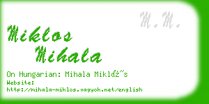 miklos mihala business card